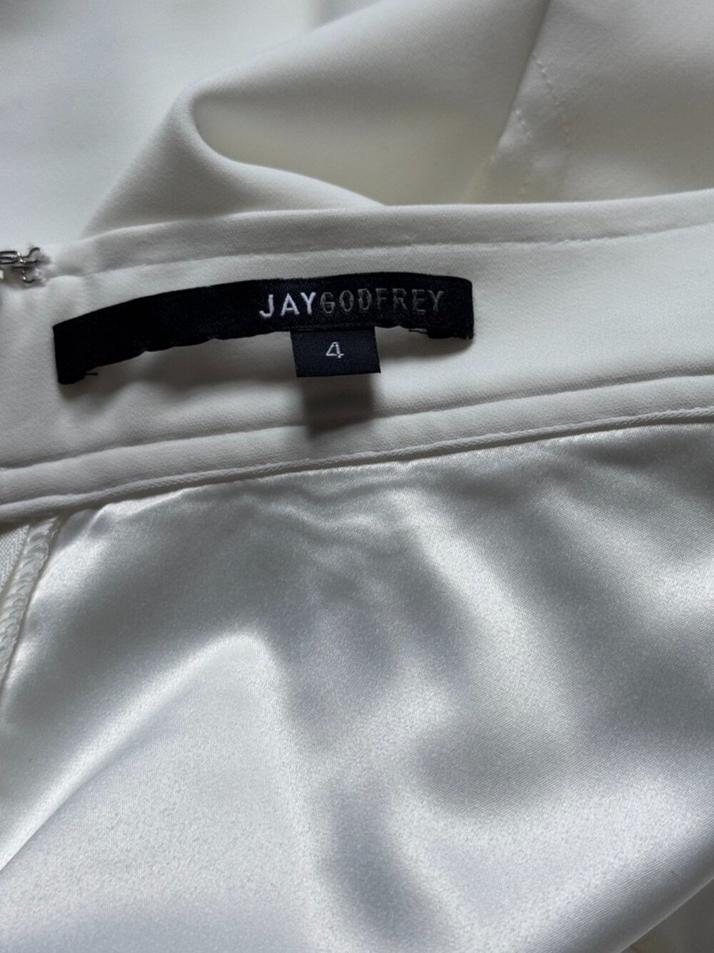 Jay Godfrey Ivory/Light White A-Line High-Waisted Maxi Skirt, Fully Lined - Picture 7 of 12